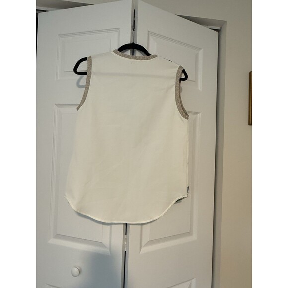 Zara Botanical Print Sleeveless Blouse, Asymmetrical, Spring/Summer Size M - Picture 7 of 16